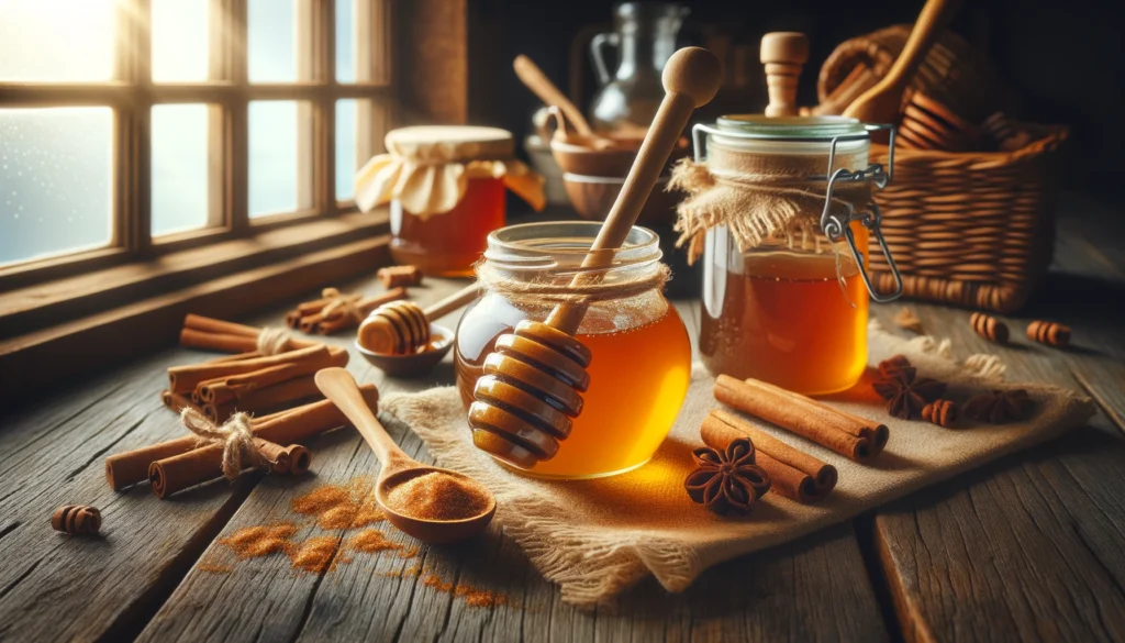 العسل مع القرفة