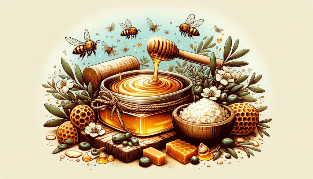 شمع العسل وزيت الزيتون للحروق