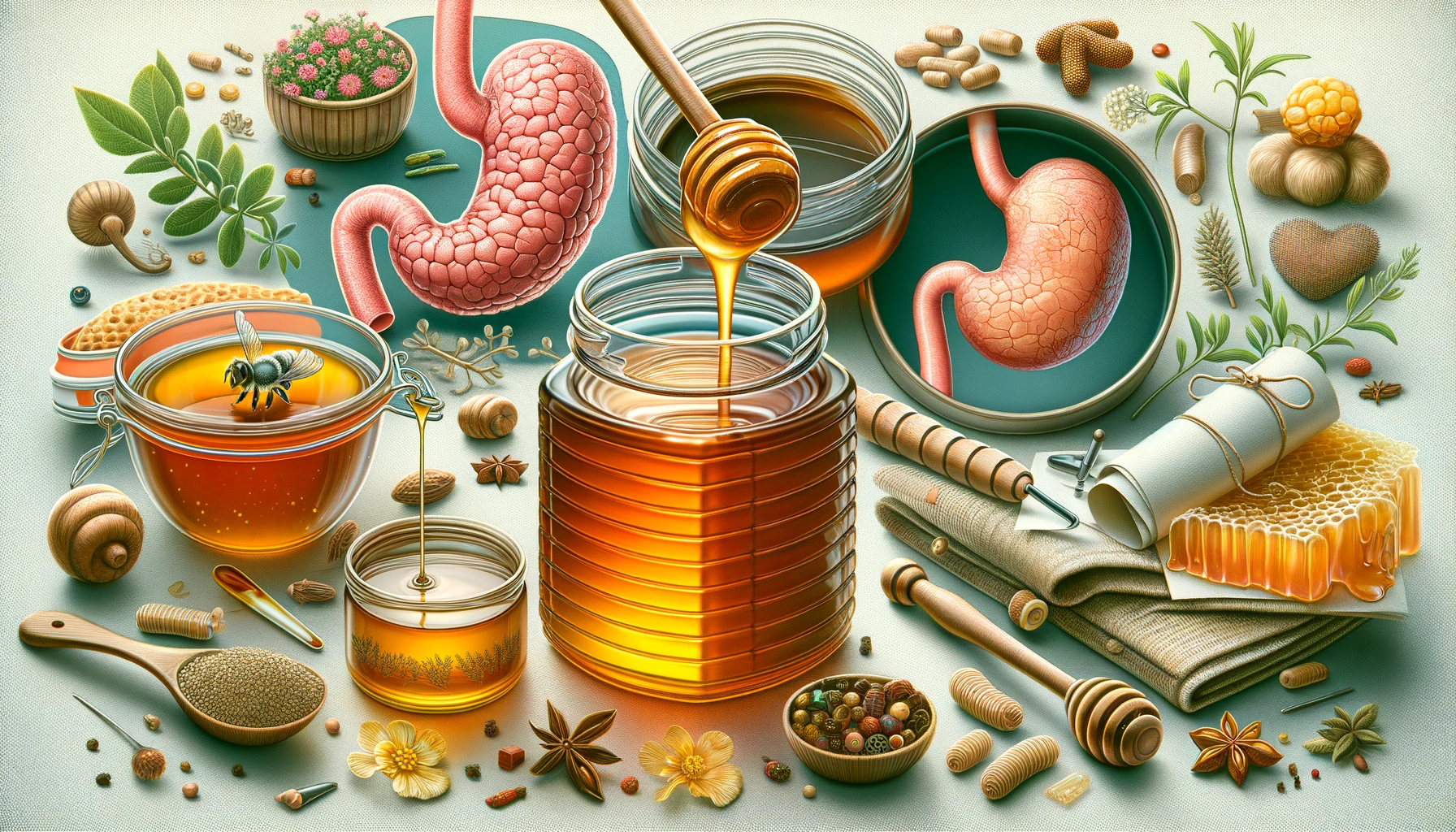 علاج جرثومة وقرحة المعدة نهائياً بالعسل (خلطات مجربة)